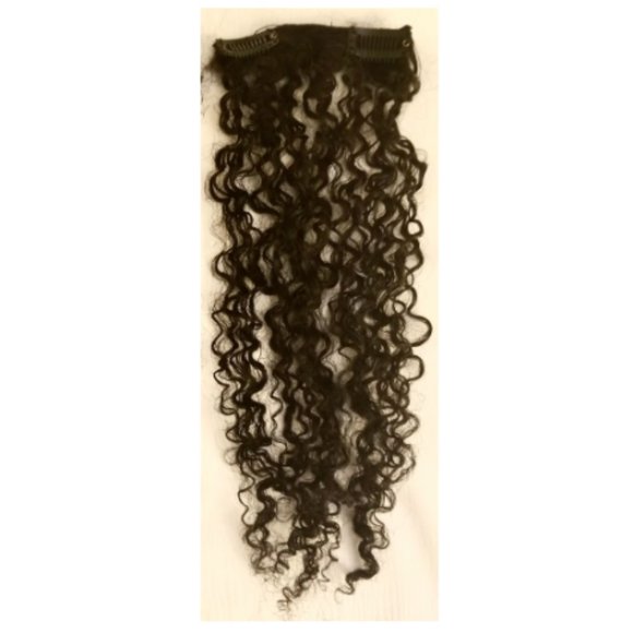 18" 140g Afro Curly / Kinky Hair Clip Ins Extensions - Picture 2 of 4